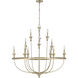 Emery 12 Light 40.2 inch Modern Gold Chandelier Ceiling Light